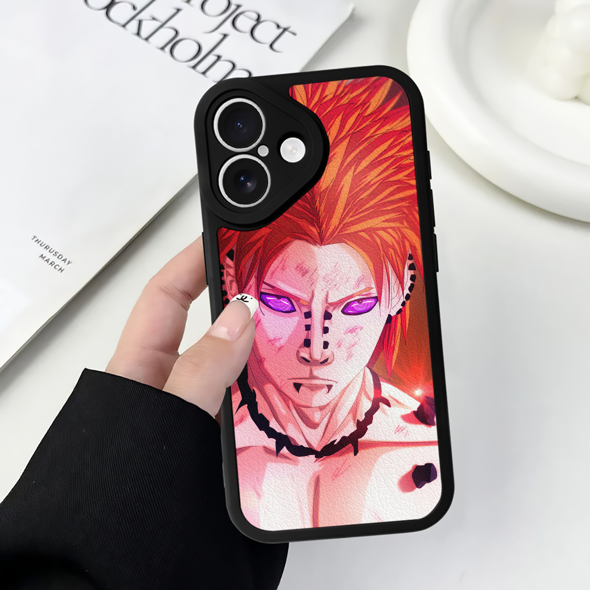 （画像用） NARUTO -ナルト- NARUTO -ナルト- 疾風伝 【iPhone 16シリーズ対応】シリコンスマホケース（レザー調） 材質：シリコン